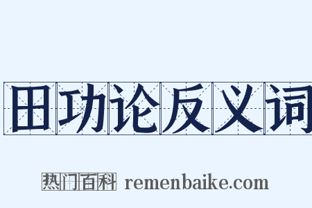 田功论反义词是什么意思的图片